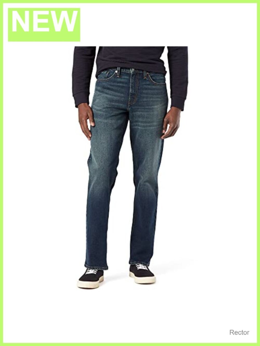 Athletic Fit Jeans Comfort Flex Denim Tapered Leg Low Rise 5-Pocket